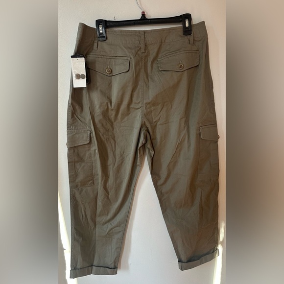 Lauren Ralph Lauren micro sanded twill cargo pants, green , size 10 - Picture 2 of 8